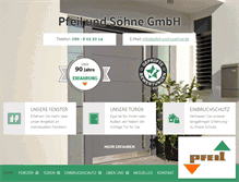 Tablet Screenshot of pfeil-und-soehne.de